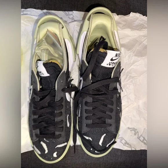 NEW Nike Acronym X Blazer Low Black Olive Aura & Accessories - Picture 2 of 5